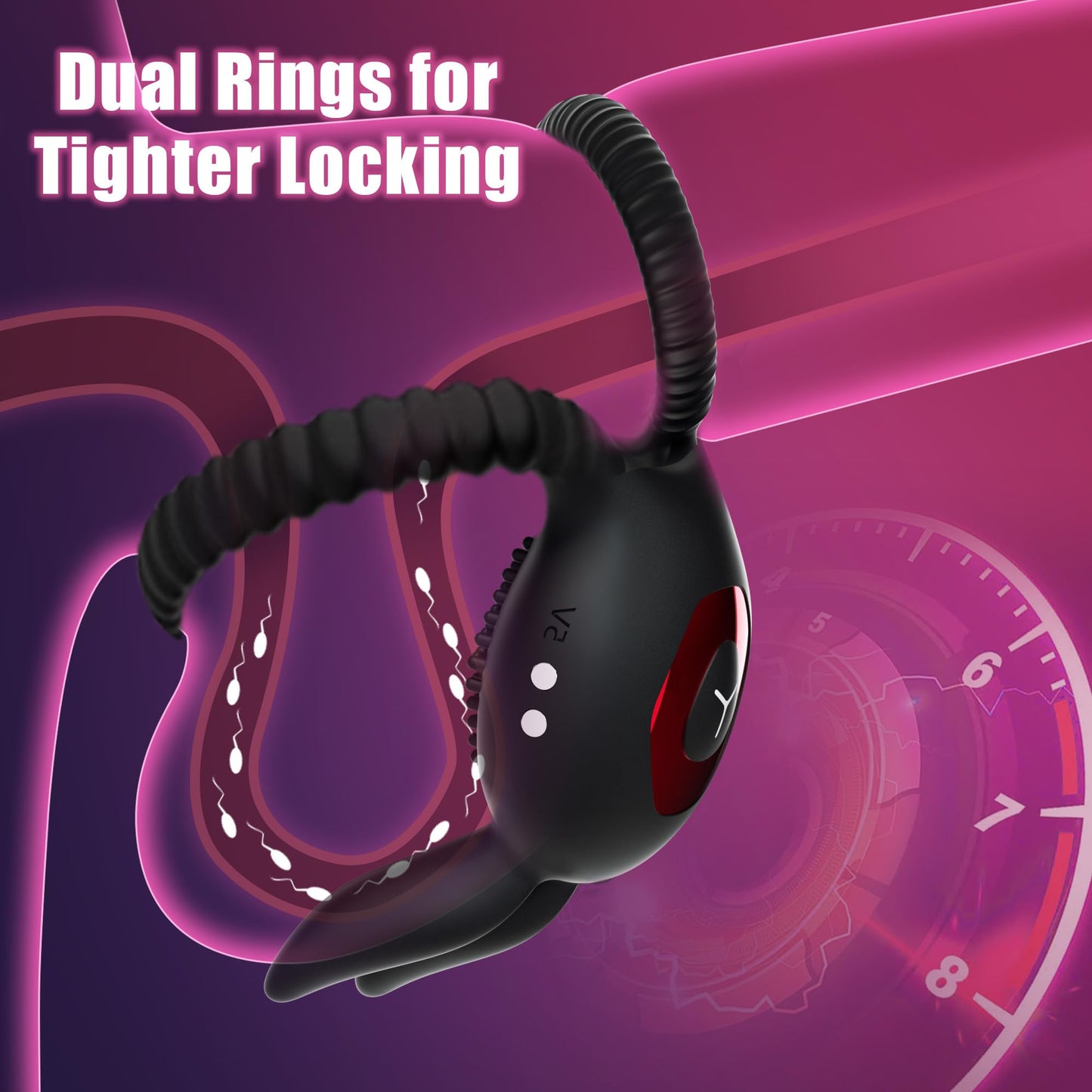4 in1 Penis Ring Vibrator 10 Vibrations C & G Spot Vibrator
