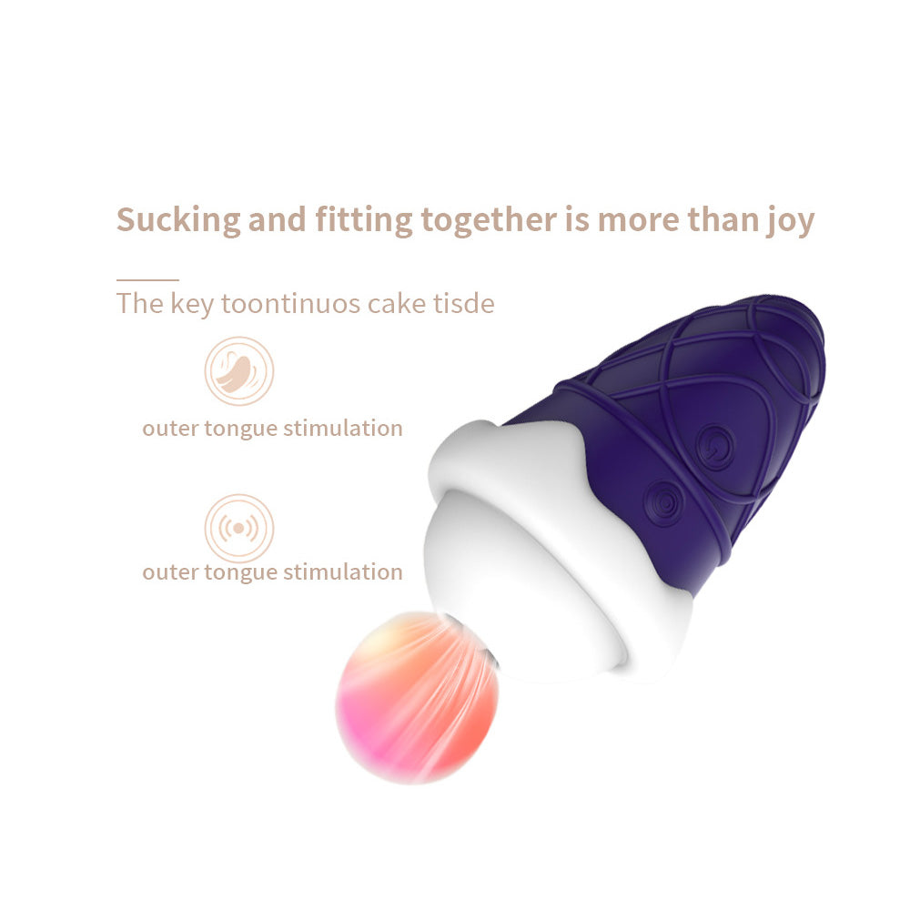 10 Frequency Tongue Lick Sucking Nipple Vibrator