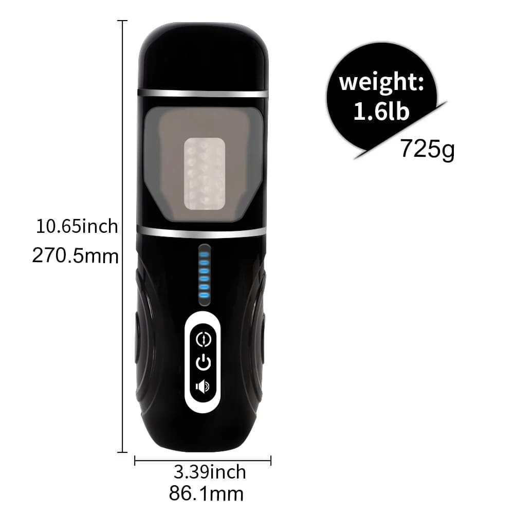 Sprint Male Automatic Stroker - 7 Thrusting Rotation Voice 3D Textured Male Sex Toy with Suction Base