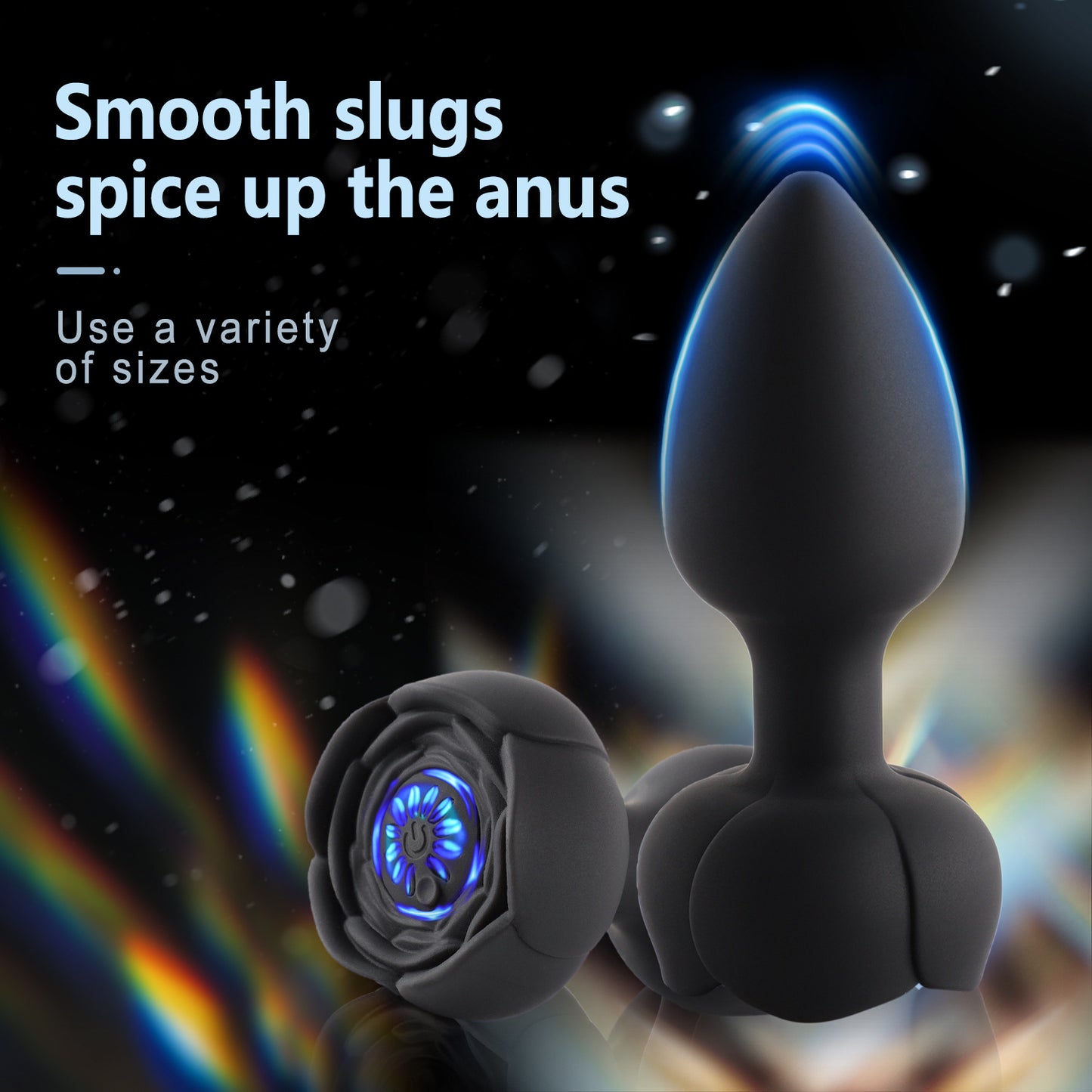 Wireless Remote Control Electric Vibrating Illuminated Silicone Butt Plug