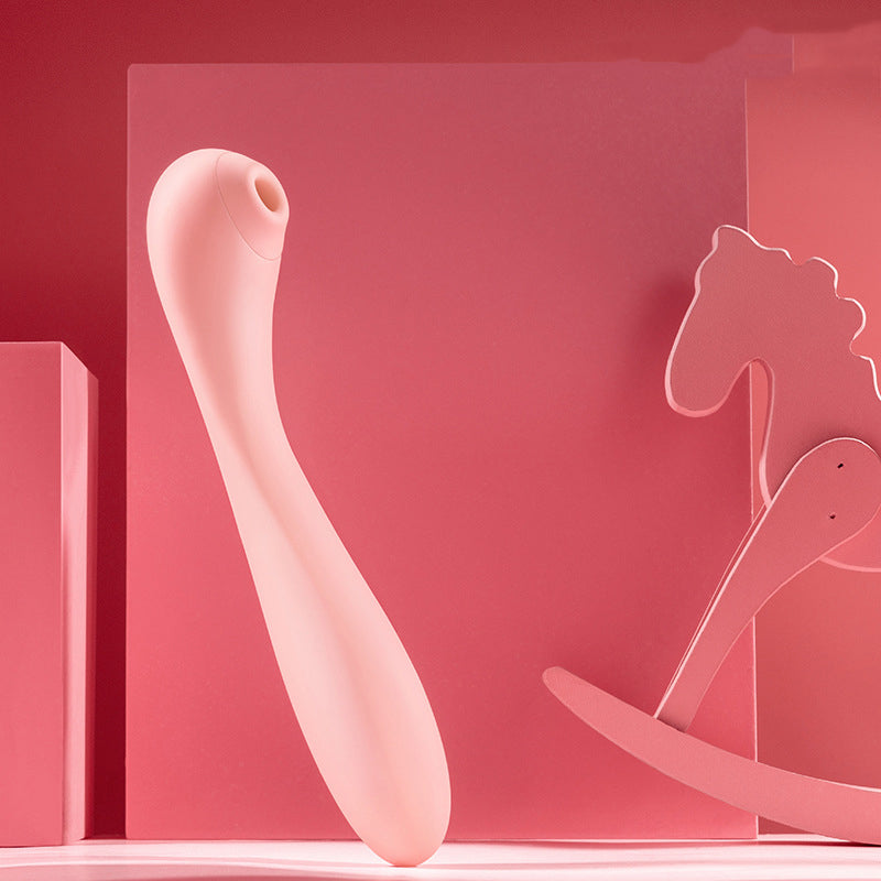 6 Modes Pink Vibrator Waterproof, Suck Bendable Pink Dildo