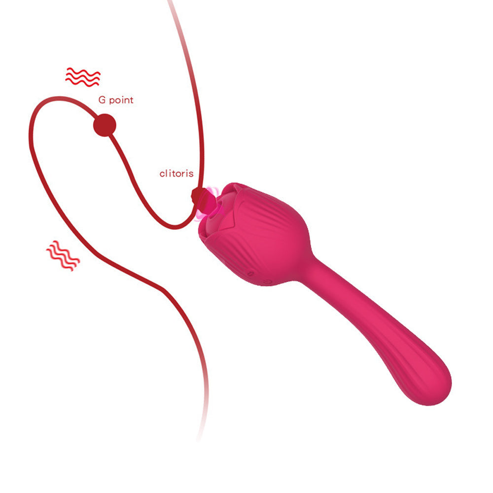 Rose Vibrator Female Masturbator Sucking Nipple Vibrator