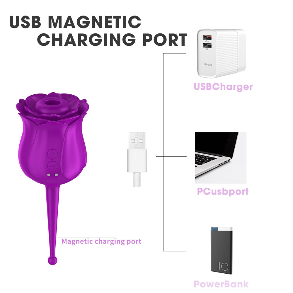 Rose Vibrater | Rose Suction Vibrator Female Masturbator