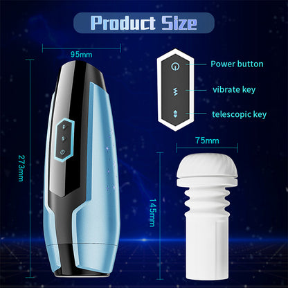 5 Frequency Telescopic Vibration Male Penis Exercise Male Stroker