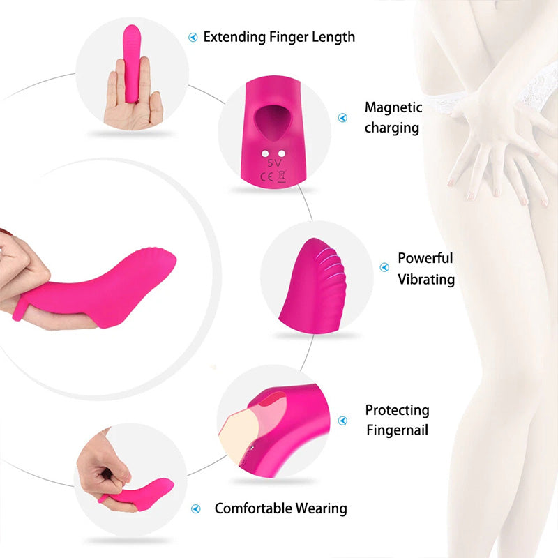 Multi-frequency vibration finger sleeve