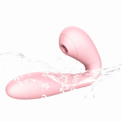 6 Modes Pink Vibrator Waterproof, Suck Bendable Pink Dildo