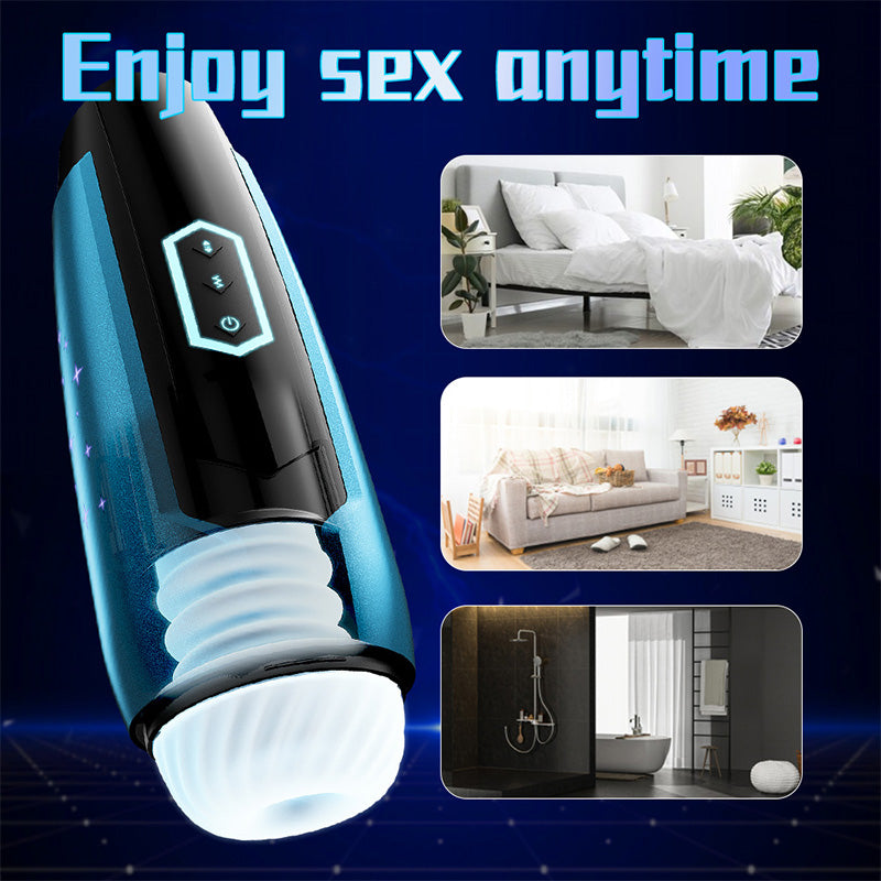 5 Frequency Telescopic Vibration Male Penis Exercise Male Stroker