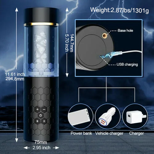 Master 10 Thrusting Rotating 3D Realistic Automatic Male Stroker
