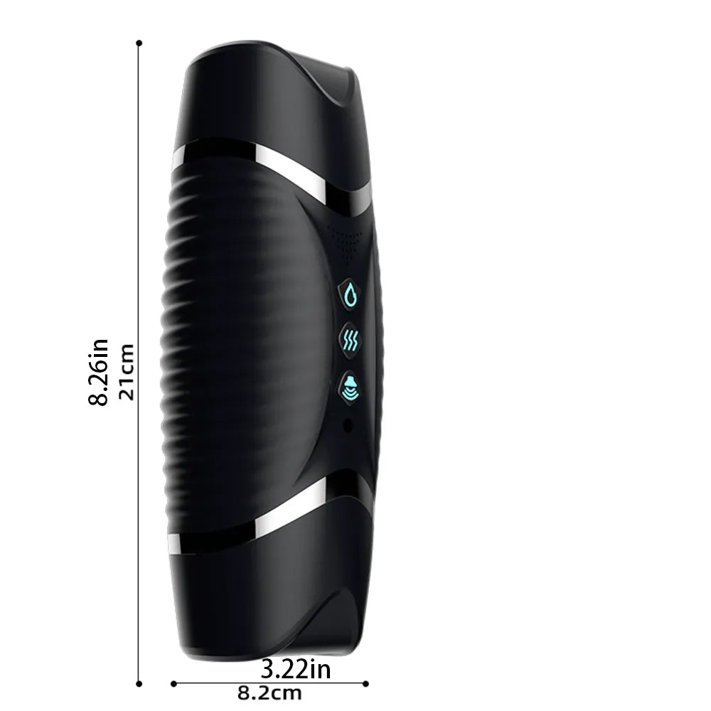 Double Head Male Stroker Intelligent Heating Sound Blowjob Toy