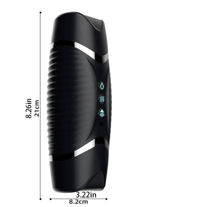 Double Head Male Stroker Intelligent Heating Sound Blowjob Toy