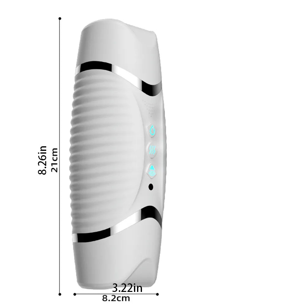 Double Head Male Stroker Intelligent Heating Sound Blowjob Toy