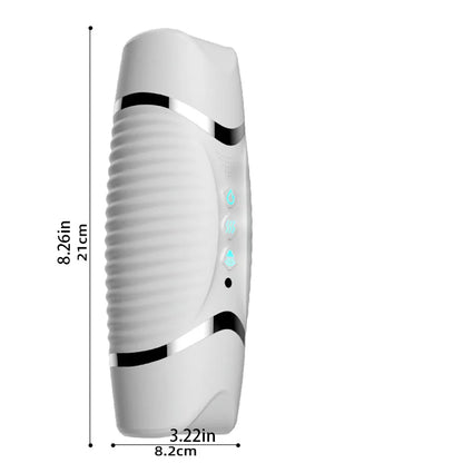 Double Head Male Stroker Intelligent Heating Sound Blowjob Toy