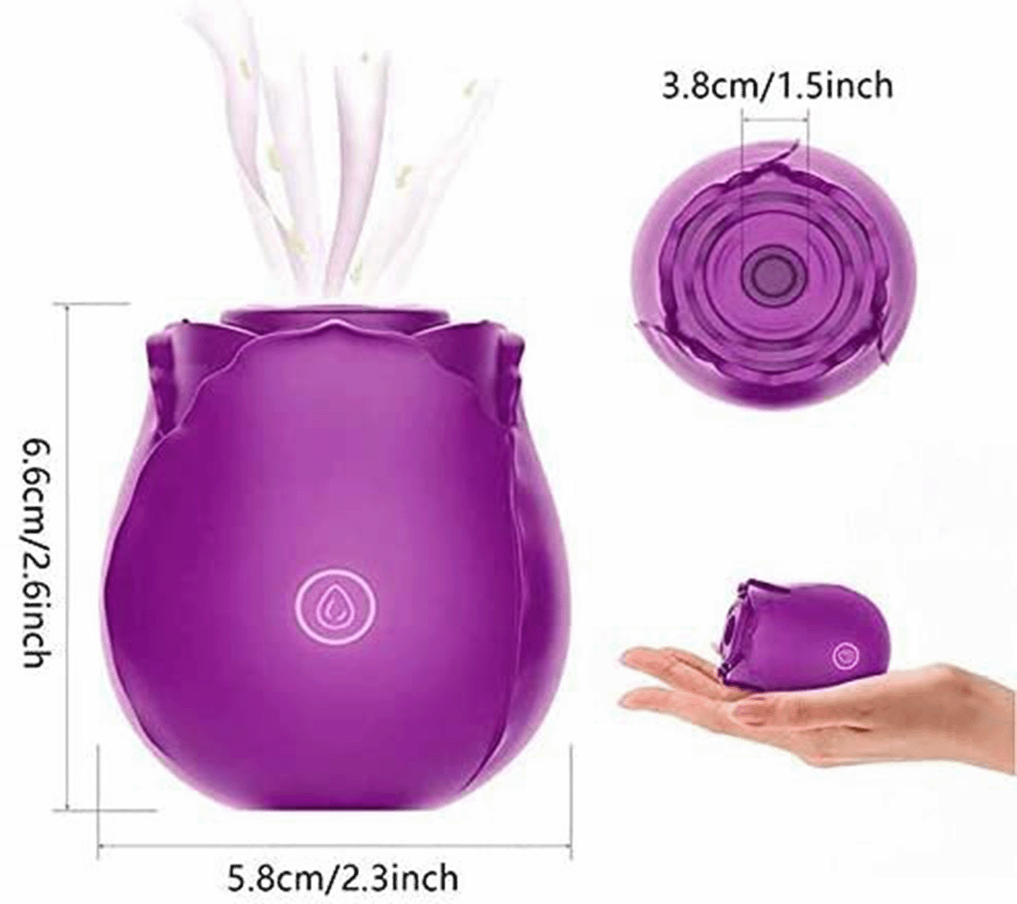 Rose Suction Vibrator 7 Frequency Sucking Clit Massage Rose Toy