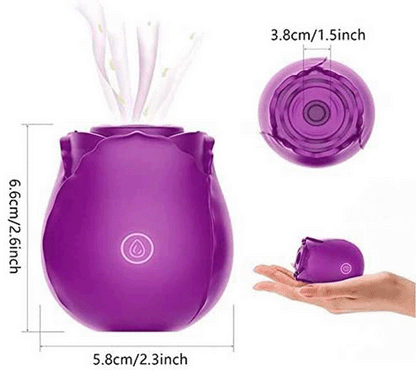 Rose Suction Vibrator 7 Frequency Sucking Clit Massage Rose Toy