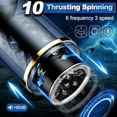 Master 10 Thrusting Rotating 3D Realistic Automatic Male Stroker