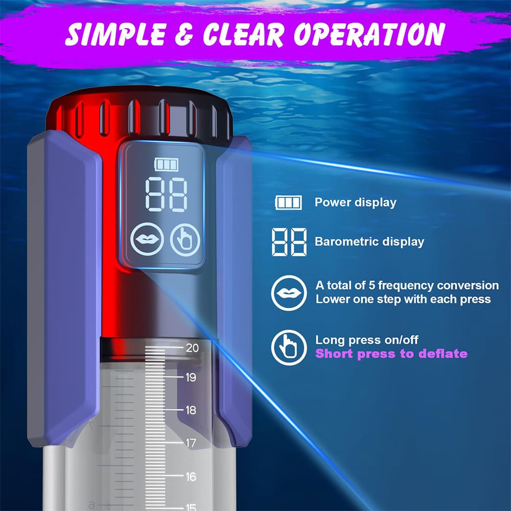 Waterproof Vacuum Extension Pump Penis Training Male Stroker