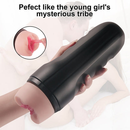 FlexRiderX Flashlight Masturbation Cup Manual 3D Textured Portable Realistic Pussy Blowjob Toy