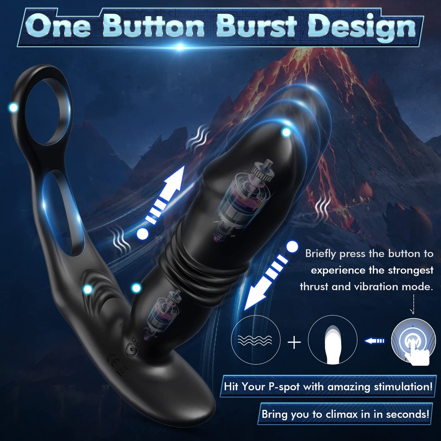Uxol 3 in 1 Thrusting Prostate Massager Anal Vibrator