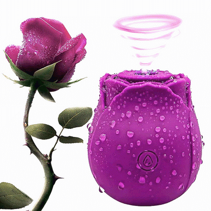 Rose Suction Vibrator 7 Frequency Sucking Clit Massage Rose Toy