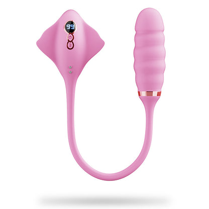 2 in 1 Pink Vibrator Vibration Tongue Licking with Vibrating Egg