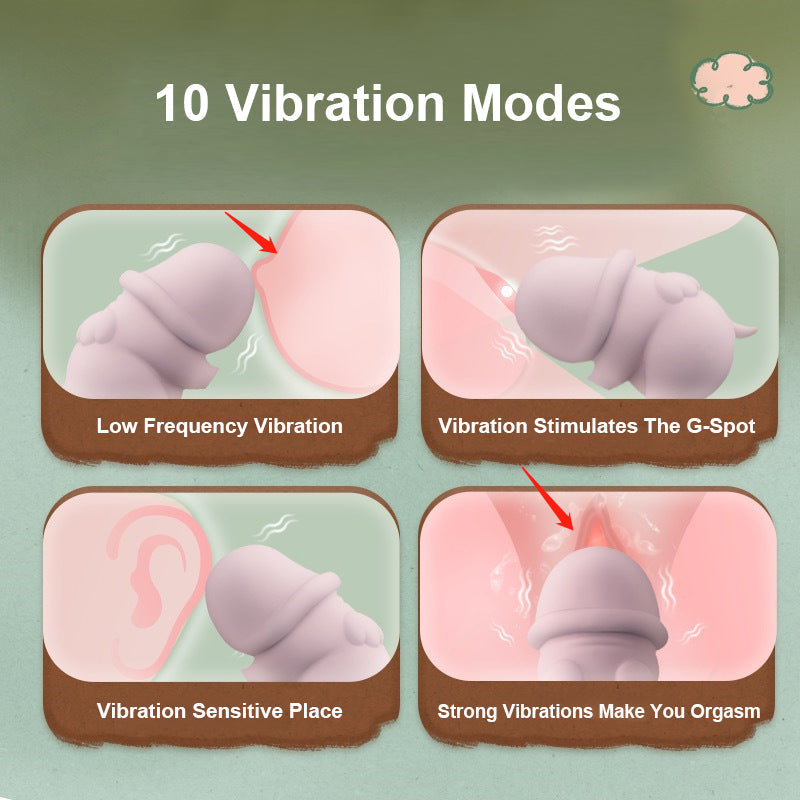 Piglet Vibrating Egg & Pink Vibrator Romantic Angel Sex Toy