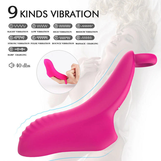 Multi-frequency vibration finger sleeve