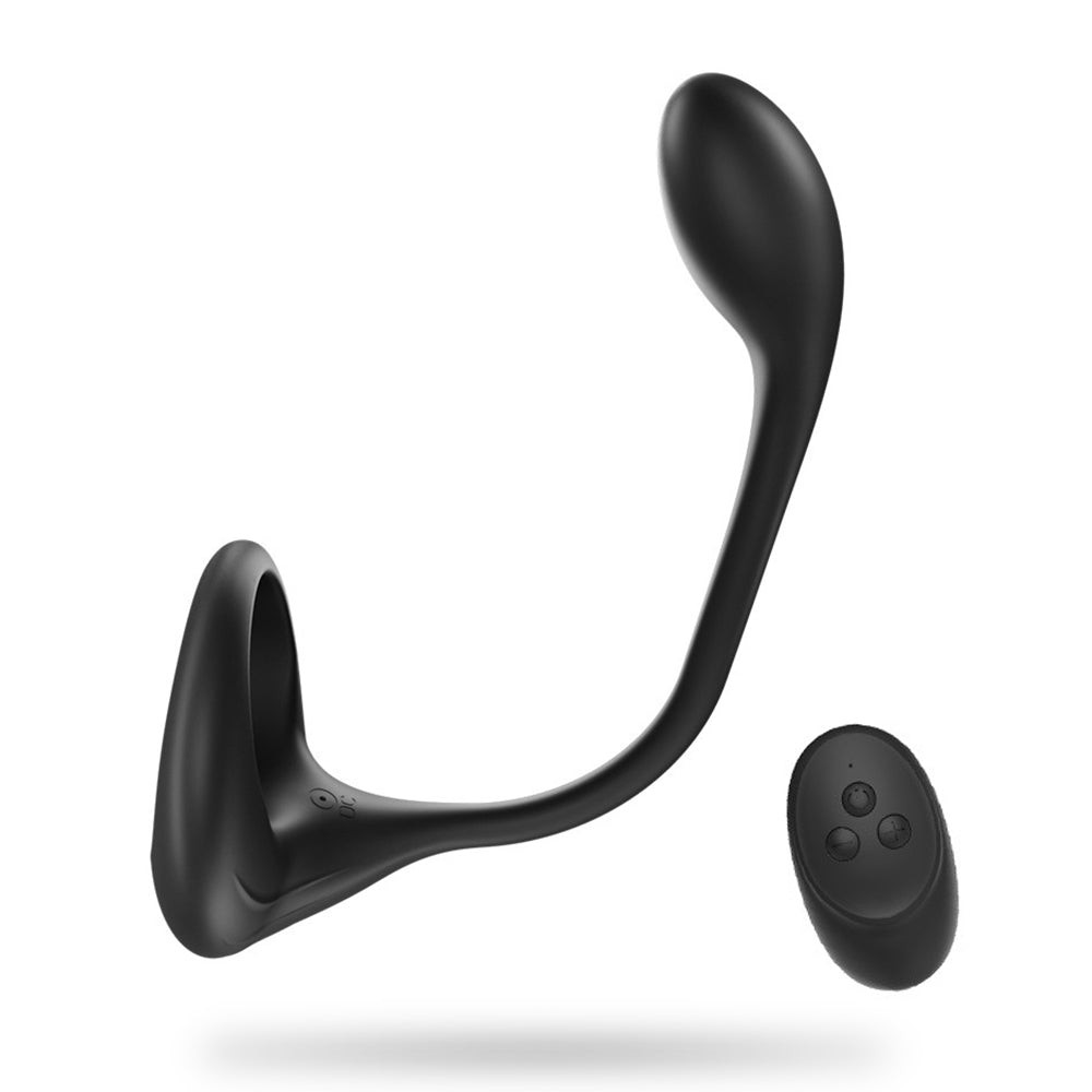 3 in 1 Dual Motor 10 Modes Vibrating Cock Ring with Anal Plug, Uxol 10 Vibration Modes Adult Sex Toys for Men Couples, Prostate Massager G spot Nipple Vibrator Remote Control