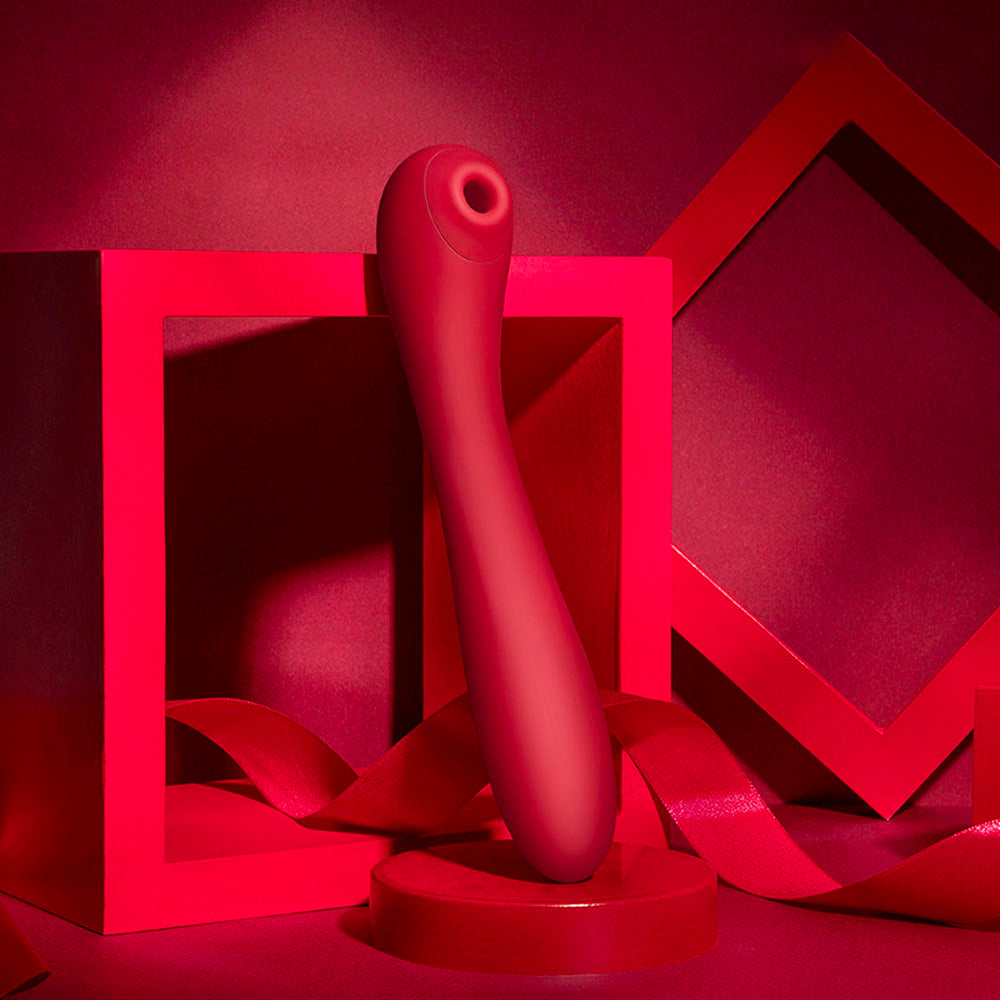 6 Modes Pink Vibrator Waterproof, Suck Bendable Pink Dildo