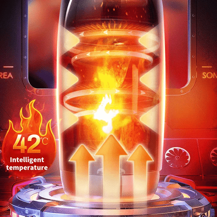The King 10 Vibration & Thrusting Automatic Male Stroker Heating Moaning Male Sex Toy