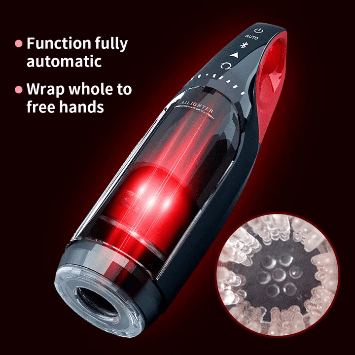 The King 10 Vibration & Thrusting Automatic Male Stroker Heating Moaning Male Sex Toy