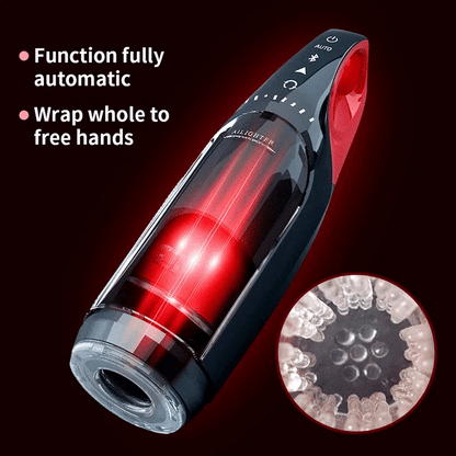 The King 10 Vibration & Thrusting Automatic Male Stroker Heating Moaning Male Sex Toy