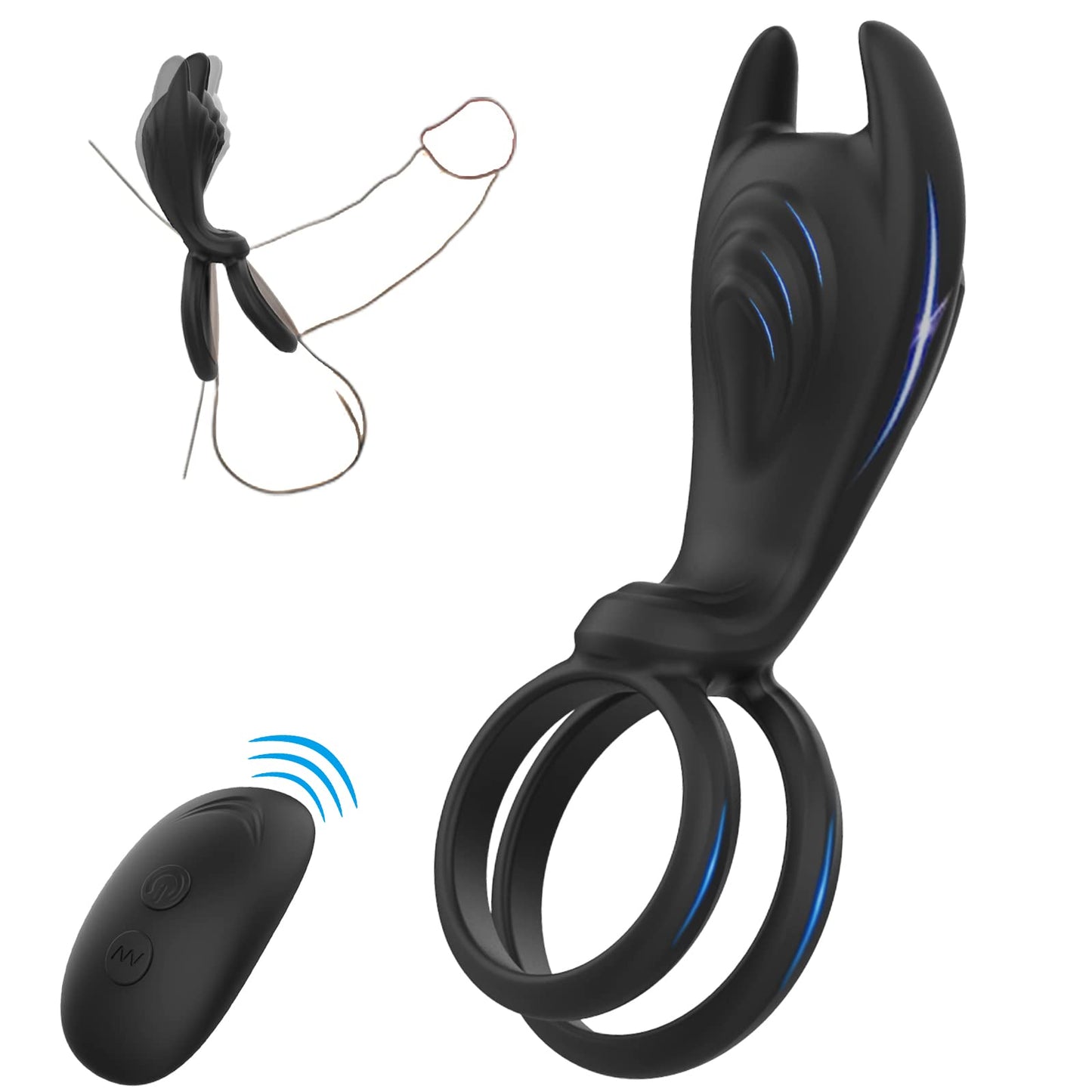 Vibrating Penis Ring With Remote Control for Men Couples