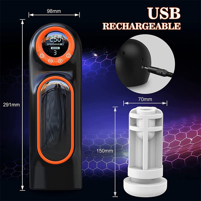 Fully Automatic Telescopic Sucking LCD Display Retractable Decompression Cup, No Need To Hold It By Hand！