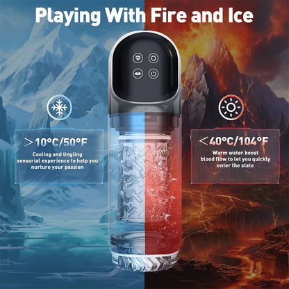 XR3 Wearable 7 Vibrating Sucking Rotation Tongue Licking Automatic Male Stroker Blowjob Toy