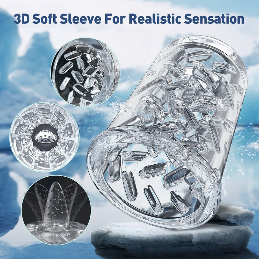 XR3 Wearable 7 Vibrating Sucking Rotation Tongue Licking Automatic Male Stroker Blowjob Toy