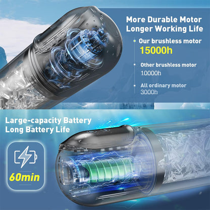 XR3 Wearable 7 Vibrating Sucking Rotation Tongue Licking Automatic Male Stroker Blowjob Toy