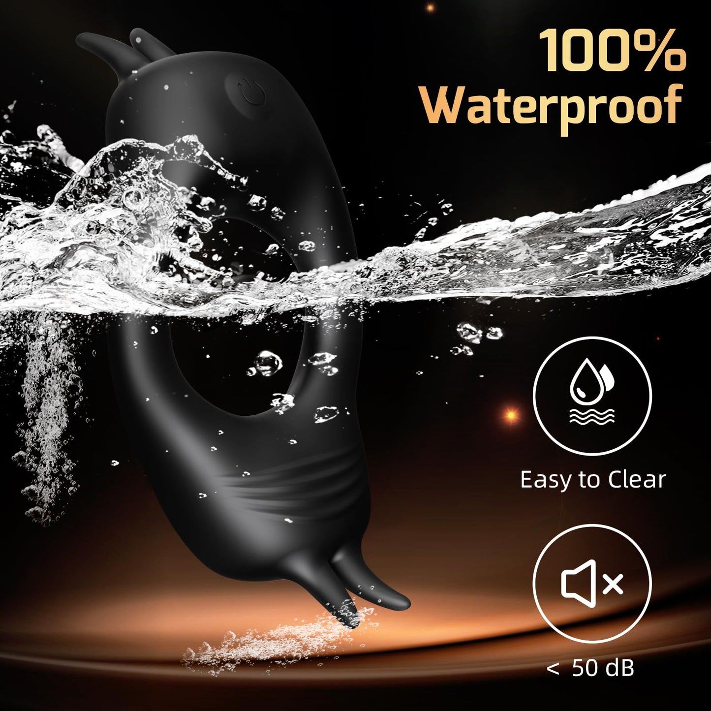 Cock Ring Vibrator With 10 Vibration Modes Remote Control