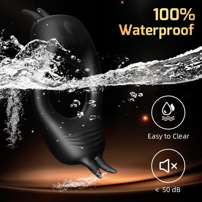 Cock Ring Vibrator With 10 Vibration Modes Remote Control
