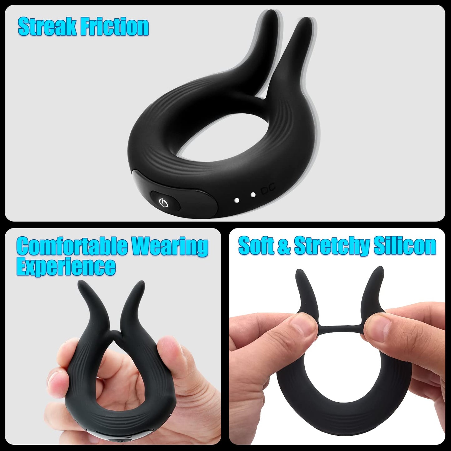 10 Vibration Modes Rabbit Design Penis Ring