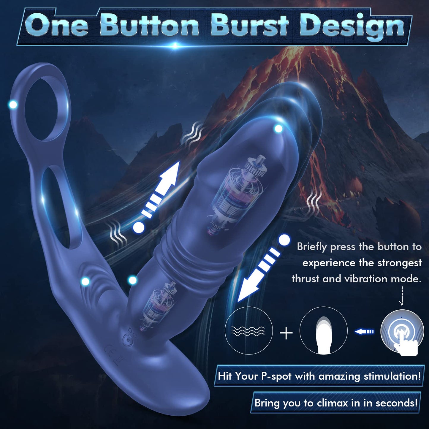 Uxol 3 in 1 Thrusting Prostate Massager Anal Vibrator