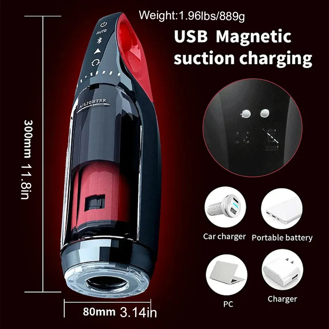 The King 10 Vibration & Thrusting Automatic Male Stroker Heating Moaning Male Sex Toy