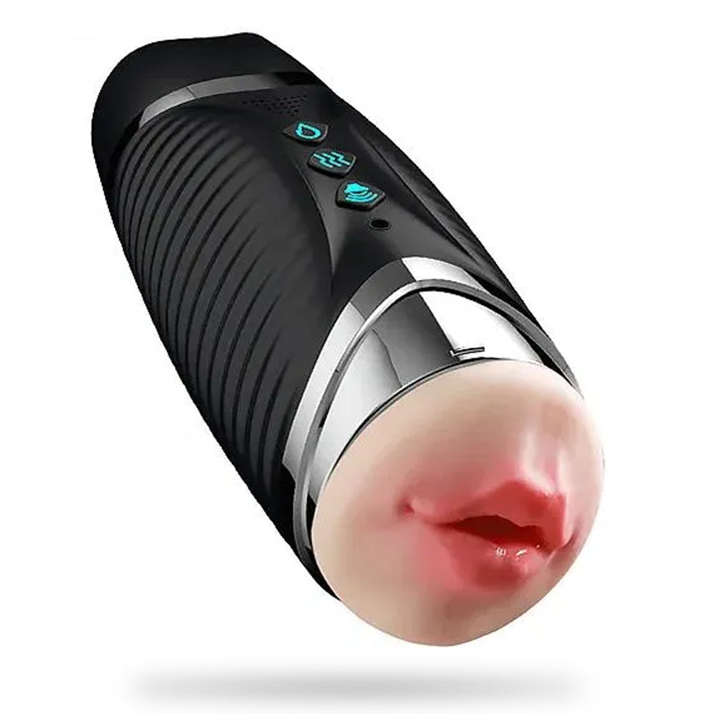 Double Head Male Stroker Intelligent Heating Sound Blowjob Toy