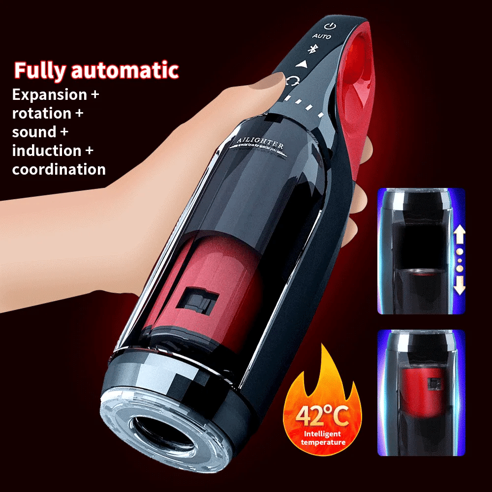 The King 10 Vibration & Thrusting Automatic Male Stroker Heating Moaning Male Sex Toy
