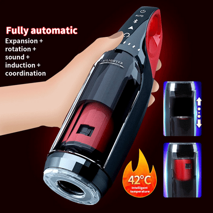 The King 10 Vibration & Thrusting Automatic Male Stroker Heating Moaning Male Sex Toy