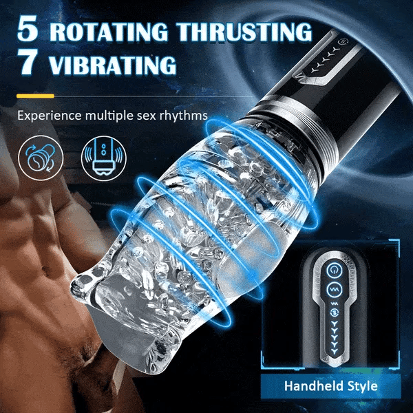 2026 Newest 3 in 1 Upgraded Gawk Gawk 3000 Pro - Male Rose 5 Thrusting & 5 Rotating & 7 Vibrating Modes, Adult Toys Automatic Men Masturbation Machine Electric Pocket Pussy Male Stroker
