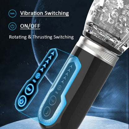 2026 Newest 3 in 1 Upgraded Gawk Gawk 3000 Pro - Male Rose 5 Thrusting & 5 Rotating & 7 Vibrating Modes, Adult Toys Automatic Men Masturbation Machine Electric Pocket Pussy Male Stroker