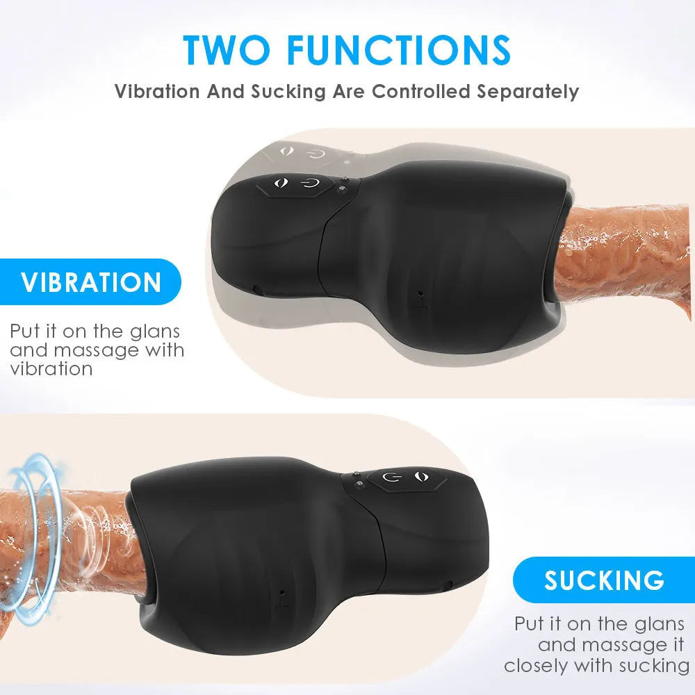 UltraDriveⅡ 7 Vibration 3 Sucking Male Stroker Penis Trainer Super Pleasure Glans Trainer
