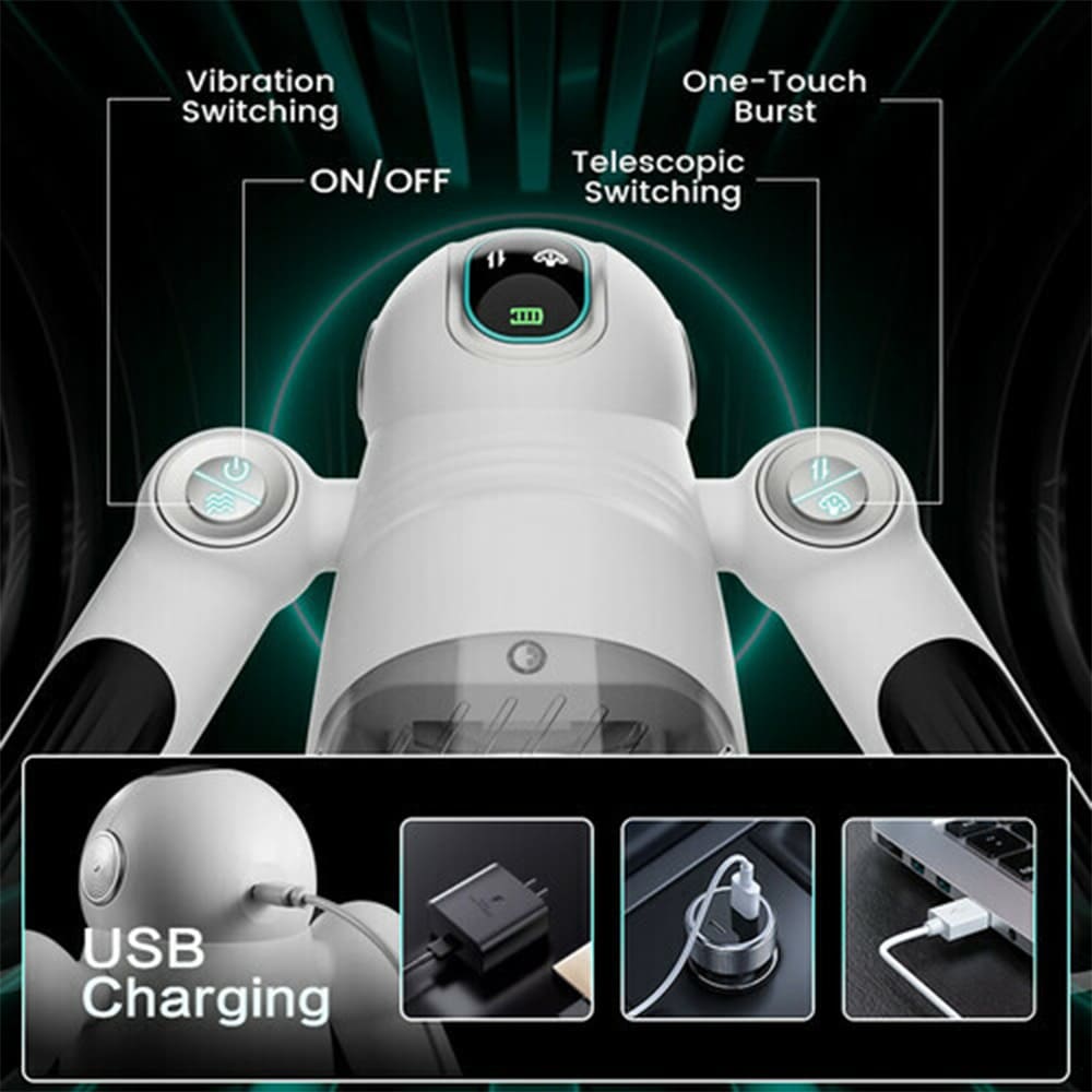 7 Thrusting & 12 Vibrations & Handle Design Automatic Male Stroker