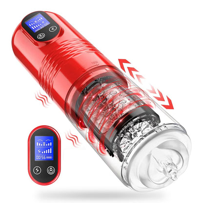 【Best Reputation】3.54'' Diameter Oversized Storm Telescopic LCD Display 6-speed Timing Function Smart Stroker