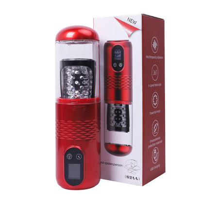 【Best Reputation】3.54'' Diameter Oversized Storm Telescopic LCD Display 6-speed Timing Function Smart Stroker